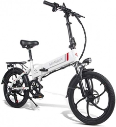 CYSHAKE Fahrräder CYSHAKE Zuhause Folding Elektro-Fahrrad ab 20 Zoll 350W elektrischen Fahrrad A-Lithium-Batterie 48V 10.4AH Mit Kotflügel (Color : White)