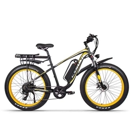 cysum Elektrofahrräder Cysum CM-980 E-Bike für Herren 48V 17AH Fat 26"4.0 Mountainbike Elektrofahrrad (Gelb)