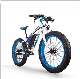cysum Fahrräder cysum RT-012 Elektro-Mountainbike für Erwachsene mit dickem Reifen, 48V * 17AH Lithiumbatterie-Elektrofahrrad, hochfeste Aluminiumlegierung 26-Zoll-4, 0-Reifen-Snowbike (Blau)