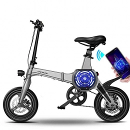 CYYC Fahrräder CYYC 14 Zoll Intelligent Faltbare Aluminiumlegierung Elektrofahrrad Moped Lithiumbatterie 36V 17Ah 400W-Silber