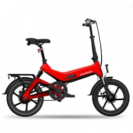 CYYC Fahrräder CYYC 16 Zoll Faltbares Elektrofahrrad Kleiner Lithium-Batterie-Roller 7.5Ah 36V 250W-Rot