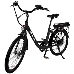 DasBike Elektrofahrräder DAS.BIKE Elektro City Bike Vallverde 26" Ebike Pedelec 7-Gang Shimanoschaltung mit tiefem Einstieg (Anthrazit)