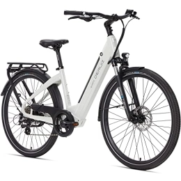 DERUIZ Fahrräder DERUIZ E-Bike 28 Zoll E Bike Damen Elektrofahrrad Herren Pedelec Citybike, 250W / 48V / 13, 4AH 40N.m BAFANG Motor, Trekking Ebike Cityrad für Damen, bis zu 120km, 25km / h (Weiß A)