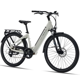 DERUIZ Fahrräder DERUIZ Quartz City Electric Bicycle 28 Inch, Trekking Pedelec E-Bike, Lithium-ion Battery 48V644Wh, Bafang Hinterradmotor 250W Driving Support 25 km / h, Weiß