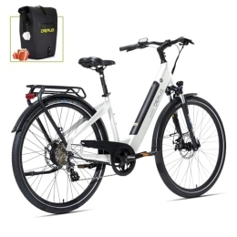 DERUIZ Fahrräder DERUIZ Quartz E-Bike, 28 Zoll Trekking E-Bike, Rh 45cm Elektrofahrrad für Damen und Herren, Bafang 250W 40N.m Motor, 48V / 13.4Ah / 644Wh Unterrohr-Akku hält bis zu 150km