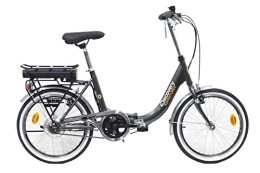 Discovery Fahrräder Discovery Unisex – Erwachsene E1000 Rear Motor 24v Elektrofahrrad, zusammenklappbar, 20 Zoll, Schwarz oder Anthrazit, dunkelgrau metallic