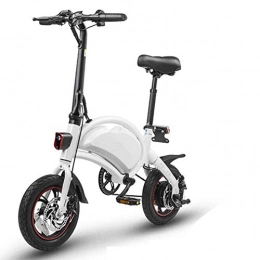 Dpliu-HW Fahrräder Dpliu-HW Elektrofahrrder Elektroauto Batterie Auto Mini Mini Roller Klapp Elektrische Fahrrad Licht Moped Power Booster 60 KM (Color : White)