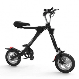 Dpliu-HW Fahrräder Dpliu-HW Elektrofahrrder Elektroroller Erwachsene Ultraleichte Elektrische Fahrrad Mnner und Frauen Faltrad Moped Mini Lithium Batterie Tragbare 36 V (Color : Black)