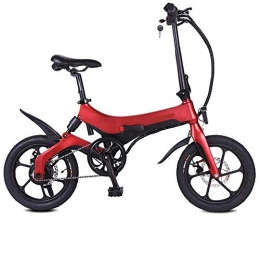 Dpliu-HW Fahrräder Dpliu-HW Elektrofahrrder Faltendes elektrisches Fahrrad-Elektrofahrzeug-Lithium-Batterie-Roller-erwachsenes Mini kleines Batterie-Auto-Generations-Fahren (Color : Red)