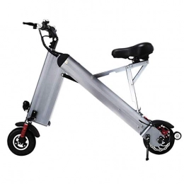 Dpliu-HW Fahrräder Dpliu-HW Elektrofahrräder Ultraleichtes, zusammenklappbares Elektroauto mit Zwei Rädern for Erwachsene Personen (Color : Silver)