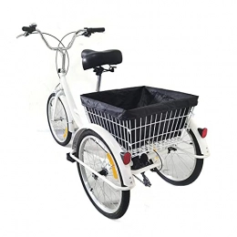 SHZICMY Fahrräder Dreirad Für Erwachsene, 3 Rad Fahrrad Dreirad mit Einkaufskorb, Dreirad Trike Bike Radfahren ür Erwachsene und Senioren(8 Geschwindigkeit, 20Zoll)