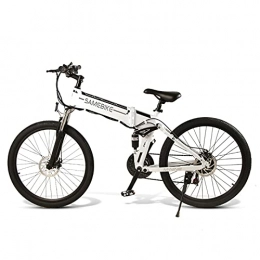 DuraB Elektrofahrräder DuraB E-Bike, Elektrisches Mountainbike, 26 Zoll Mountainbike für Erwachsene 500W 48V 10AH Elektrofahrrad Moped Speichenrand Klapp Ebike (Weiß)
