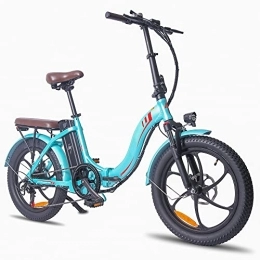 DuraB Fahrräder DuraB Klappbares E-Bike, 20 Zoll Elektrofahrrad 20"*3, 0 großer Reifen, 36 V 18AH Batterie, 250 W, faltbares Elektrofahrrad, 7 Geschwindigkeiten, Electric City Bike für Erwachsene (Blau)