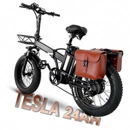 HFRYPShop Elektrofahrräder E Bike 20 Zoll, Upgrade GW20 Faltrad Ebike, Elektrofahrrad mit Tesla 24AH Lithium-Akku Und 750W Motor, 7-Gang Fettreifen Elektrofahrrad Mountainbike, 48V Batterie mit Großer Kapazität