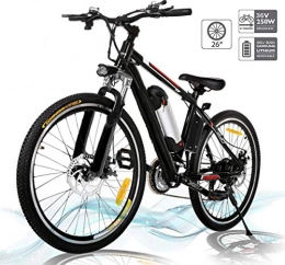 Hesyovy Elektrofahrräder E-Bike, 36V 250W Elektrofahrräder, 8A Lithium Batterie Mountainbike, 25 Zoll Große Kapazität Pedelec mit Lithium-Akku und Ladegerät