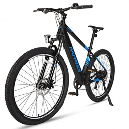 HFRYPShop Elektrofahrräder E-Bike E Mountainbike 27, 5 Zoll Pedelec mit 36V 10, 4Ah Lithium-Akku | EU-konform Elektrofahrrad 7S Gänge & Hinterradmotor, Max Range:80-100KM (Blue)