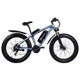 ride66 Fahrräder E-Bike Elektrofahrrad 26 * 4.0 Zoll Fat Reifen hydraulische Scheibenbremsen für Herren Damen (Blau)