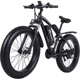 ride66 Fahrräder E-Bike Elektrofahrrad 26 * 4.0 Zoll Fat Reifen hydraulische Scheibenbremsen für Herren Damen (Schwarz)
