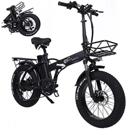 E Bike Fat Reifen 20"* 4" Mit 48V 15Ah Lithium-Ionen-Akku,750W E-Bike für Herren und Damen，Long Range City Mountain Bicycle
