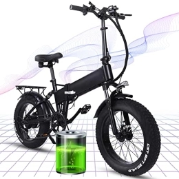 TODIMART Fahrräder E Bike Fat Reifen Elektro Mountainbike 20 Zoll Mit 48V 15Ah Batterie, Shimano 7 Gang City E-Bike für Erwachsene Herren und Damen