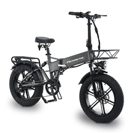 E Bike Ficyacto E-Bike für Damen Herren Elektrofahrrad 26 Zoll E-Bike mit 7-Gänge Shimano mit MTB Federgabel,17Ah, 48V Akku & Fette Reifen
