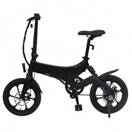 Amandaade Elektrofahrräder E-Bike für Erwachsene, 16" Elektrofahrrad faltbares E-Bike mit abnehmbarem 36V 6.4AH Akku, 3-Gang LCD-Einstellung, für den Pendelverkehr im Freien für Sport, schwarz (3-7 Tage)