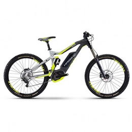 HAIBIKE Elektrofahrräder E-Bike Haibike XDURO Downhill 8.0 27, 5' 10-G Zee Bosch Performance CX, Rahmenhhen:43, Farben:Silber / Anthrazit / Gelb matt
