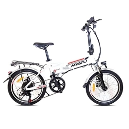 MYATU Fahrräder e-Bike klapprad 20 Zoll - 375 WH Akku, e Bike klappbar mit 7 Gang Shimano, ebike klapprad bis zu 80km Reichweite, Myatu Elektro klapprad e-Bike für Damen und Herren, e klapprad (Weiß)