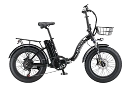 YUEYEQU Fahrräder E-Bike Klapprad 20 Zoll Damen Herren，Elektrofahrrad mit 48V 15 / 18A Lithium Akku, 250W Heckmotor，4, 0 Fette Reifen Full Terrain，Shimano 7-Gang (250W 18A)