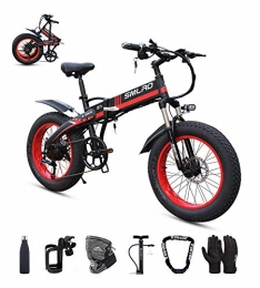 MJS Fahrräder E-Bike klapprad Elektrofahrrad 350 Watt 26" für Erwachsene, Ebikes Fahrräder All Terrain 21 Geschwindigkeit und 36V Lithium Batterie (Rot)