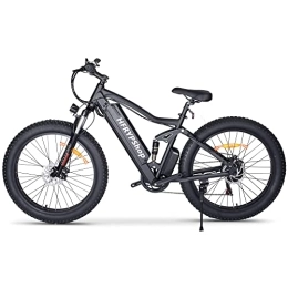 HFRYPShop Fahrräder E-Bike Mountainbike 26 Zoll, E-Mountainbike mit MTB Vollfederung, 7 Gänge & Hinterradmotor Herren E-Bike mit 48V 10Ah Akku, LCD-Display & Sportsattel, CE Zulassung