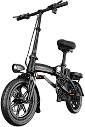 HCMNME Fahrräder E-Bike Mountainbike Electric Snow Bike, erwachsene faltende elektrische fahrräder comfort fahrräder hybrid liegend / rennrad bikes 14 zoll, 30ah lithiumbatterie, Scheibenbremse, für Erwachsene, männer