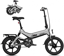 HCMNME Fahrräder E-Bike Mountainbike Electric Snow Bike, faltendes elektrisches Fahrrad für Erwachsene, leichte Magnesiumlegierungsrahmen faltbares E-Bike mit LCD-Bildschirm, 250W Motor, 36V 7.8Ah-Batterie, 25km / h L