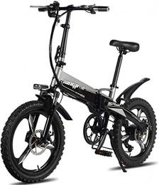 HCMNME Fahrräder E-Bike Mountainbike Electric Snow Bike, schnelle elektrische Fahrräder für Erwachsene Faltbare Mountainbikes 48V 250W Erwachsene Aluminiumlegierung 7 Geschwindigkeiten Elektrische Fahrräder Doppel-Sto