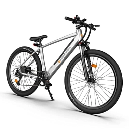 A Dece Oasis Elektrofahrräder E-Bike Pedelec, ADO D30C Elektrofahrrad 27, 5 Zoll 250W 36V 10, 4Ah Mountainbike, Elektrofahrrad Ebike, Professional Shimano 9 Speed, 25 km / h (Silber, 27, 5 Zoll)