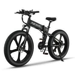 E Bike, RUICANJIE R5s Ebike, 26'' Faltbares Elektrofahrrad mit 12.8Ah 2-PCS Lithium-Akku, Shimano 21 Gäng e-Mountainbike für Damen und Herren. Intelligenter Bürstenloser Controller