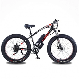 SFSGH Elektrofahrräder E-Bikes für Erwachsene, 4.0" Fat Tires 26 Zoll 21 Speed ​​Fahrrad, 48V 13AH 750W MTB E-Bike mit IP54 Wasserdicht (Farbe:schwarz)