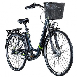 Zündapp Elektrofahrräder E Damenrad 700c E-Bike Pedelec Zündapp Z510 Citybike Elektrofahrrad 28" Fahrrad (grau / grün, 48 cm)
