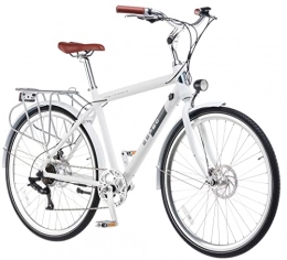 EBFEC Fahrräder EBFEC E-Bike 28 Zoll Herren City Fahrrad Pedelec, 7 Gang Aluminium Elektro Rad mit Scheibenbremse 250W Motor, Weiß