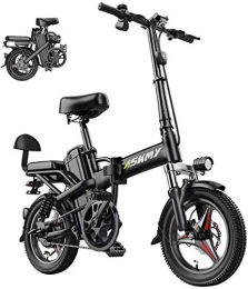 RDJM Elektrofahrräder Ebike e-Bike, 14-Zoll-Elektro-Schnee-Fahrrad 350W Folding Mountain Bike Mit Rear Seat Und Scheibenbremse mit 48V 25AH Lithium-Batterie (Size : 25AH)