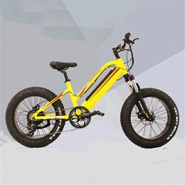RDJM Elektrofahrräder Ebike e-Bike, 20-Zoll-Elektro-Boost-Bikes, 36V 10.4 EIN Aluminiumlegierung Fahrrad 4.0 Reifen LCD Instrument Bike Sport im Freien Radfahren (Color : Yellow)