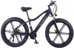 RDJM Fahrräder Ebike e-Bike, 26-Zoll-E-Bikes Bike, versteckte Batterie Bikes 4.0 Fat Reifen Schneefeld Fahrraderwachsene (Color : Black)