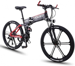 RDJM Fahrräder Ebike e-Bike, Elektro-Fahrrad-Aluminiumlegierung Folding Lithium-Batterie-elektrisches Gebirgsfahrrad 27 Geschwindigkeit Dual Shock Absorber Energie-Fahrrad (Color : Red)