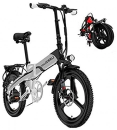 RDJM Fahrräder Ebike e-bike, Erwachsene elektrisches Fahrrad, Urban Commuter Folding E-Bike, Höchstgeschwindigkeit 25 km / h, 20-Zoll-Super-Leichtgewicht, 400W / 36V Abnehmbare Lade Lithium-Batterie, Unisex Fahrrad