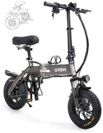 RDJM Fahrräder Ebike e-bike, Erwachsene Folding Elektro-Bikes faltbare Fahrrad-bewegliche Aluminiumlegierung Rahmen, mit LED-Frontleuchte, Drei Riding Mode, Scheibenbremse for Erwachsene Komfort Fahrräder Hybrid Lie