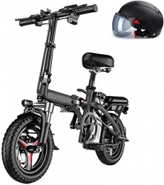 RDJM Fahrräder Ebike e-bike, Folding Electric Bike Ebike, 14 '' Mountain Elektro-Fahrrad mit 48V austauschbarem Lithium-Ionen-Akku, 250W Motor, Doppelscheibenbremsen, 3 Digital einstellbare Geschwindigkeit, klappbar
