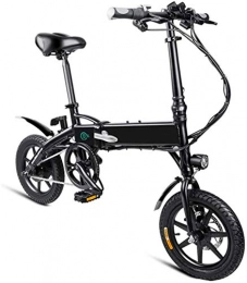 RDJM Fahrräder Ebike e-Bike, Folding Electric Bike LED-Anzeige Elektro-Fahrrad Pendeln Ebike 250W Motor, 10.4Ah Batterie, DREI Modi Riding Assist Bereich Bis 40-60km (Color : Black)