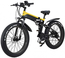 RDJM Fahrräder Ebike e-bike, Folding Elektro-Bike for Erwachsene, Leichtmetallrahmen 26-Zoll-Reifen Berg elektrisches Fahrrad mit mit LCD-Schirm, 500W Watt Motor, 21 / 7 Geschwindigkeiten Umschalt elektrisches Fahrrad