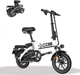 RDJM Elektrofahrräder Ebike e-Bike, Smart-Berg Folding Electric Bike, for Erwachsene, Leistungsbereich 280 km Fahrrad Removable 48V / 28.8Ah Lithium-Ionen-Akku mit 3 Riding Modes (Color : White)