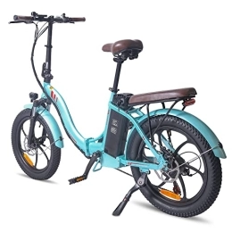 HFRYPShop Fahrräder Ebike Klapprad 20 Zoll, Pedelec City E-Bike mit Lithium Akku 36V 18Ah - 140KM | 250W Heckmotor 45N.m | StZVO Ausstattung | Hinteres Rücklicht | Leichter Rahmen, hellblau